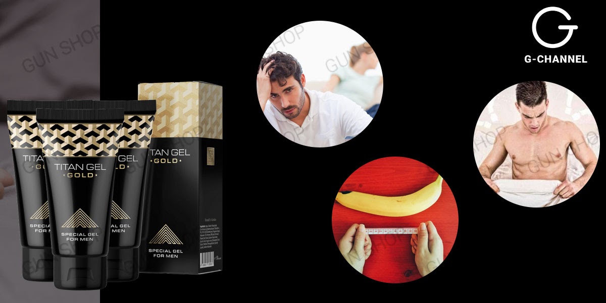Gel Titan Gold tăng kích thước dương vật - Hỗ trợ quan hệ lâu ra - Chai 50ml