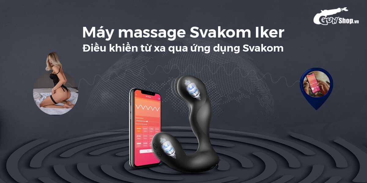 Máy massage hậu môn Svakom Iker JR điều khiển app tiện lợi