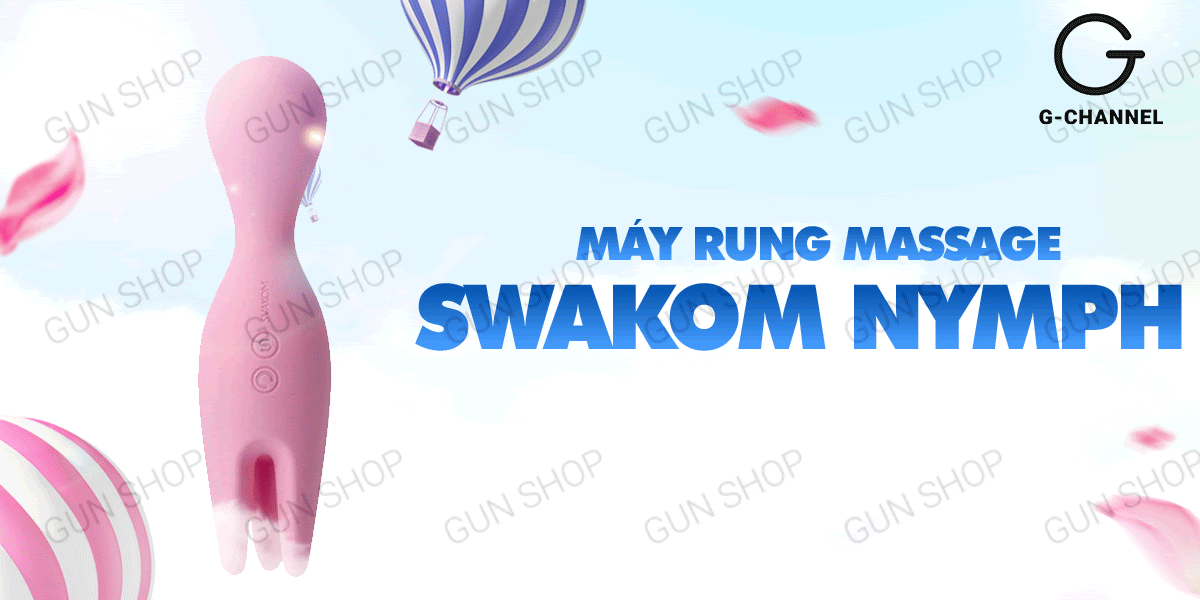 Máy Rung Massage Svakom Nymph 2 Đầu Mạnh Mẽ Sạc USB