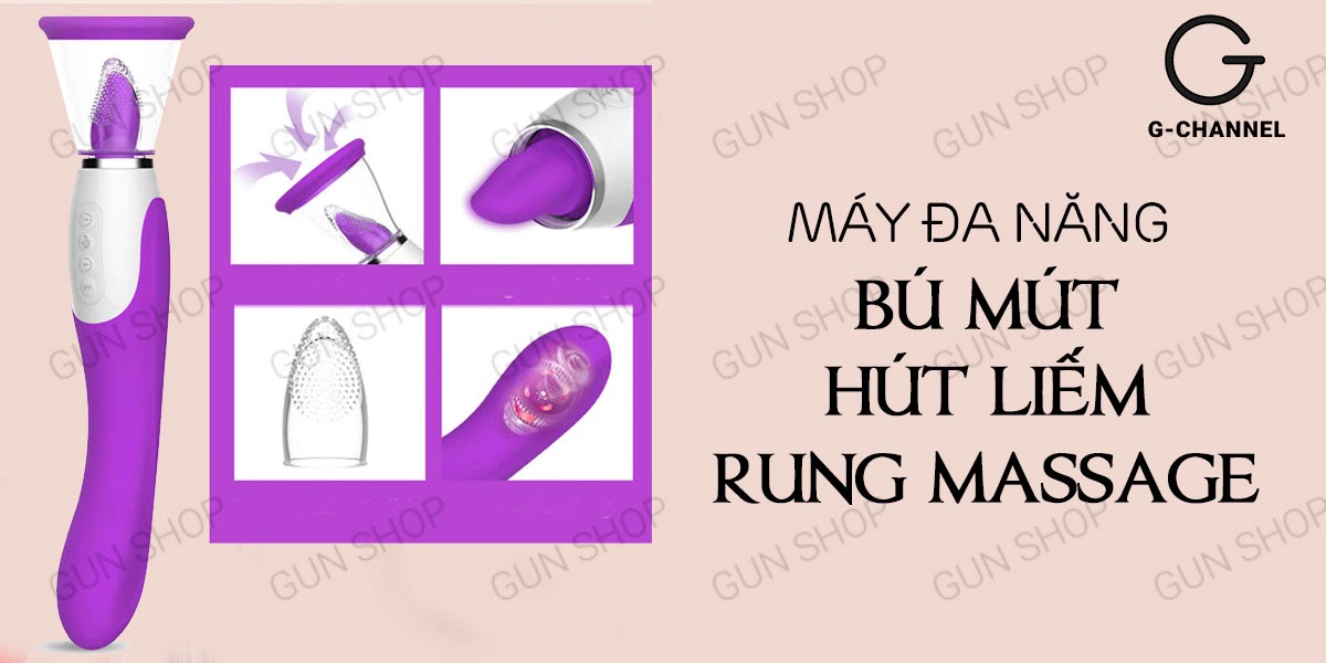 Nhập sỉ Máy rung massage kích thích âm đạo 2 đầu rung có lưỡi giả hút liếm 17 chế độ - Wistone  mới nhất