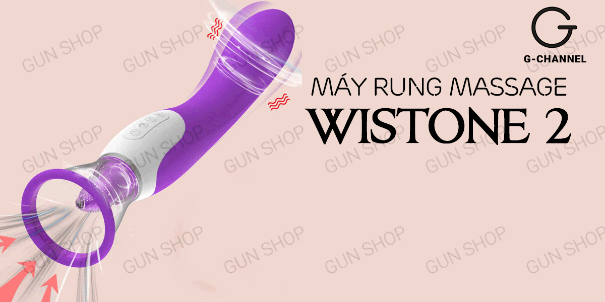 Nhập sỉ Máy rung massage kích thích âm đạo 2 đầu rung có lưỡi giả hút liếm 17 chế độ - Wistone  mới nhất