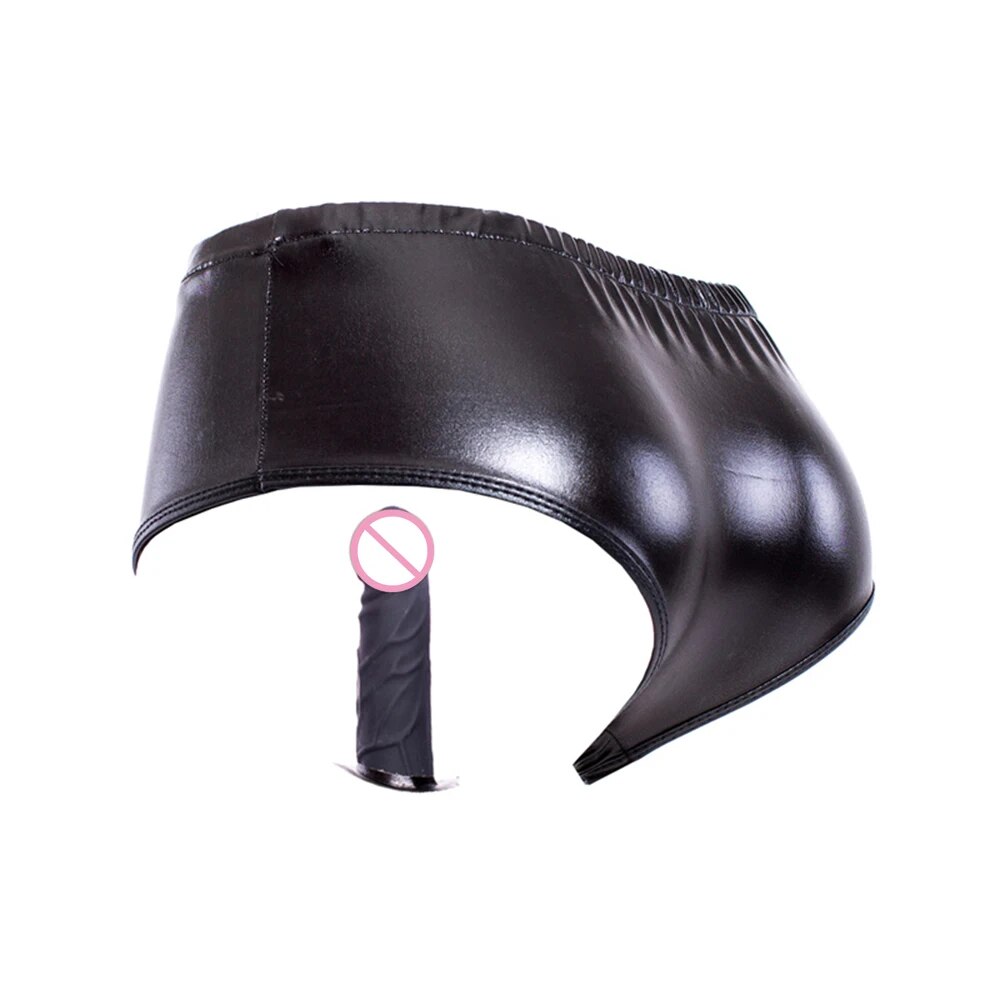 Dương vật giả gắn quần lót da PU cao cấp sextoy les chơi đồ sâu