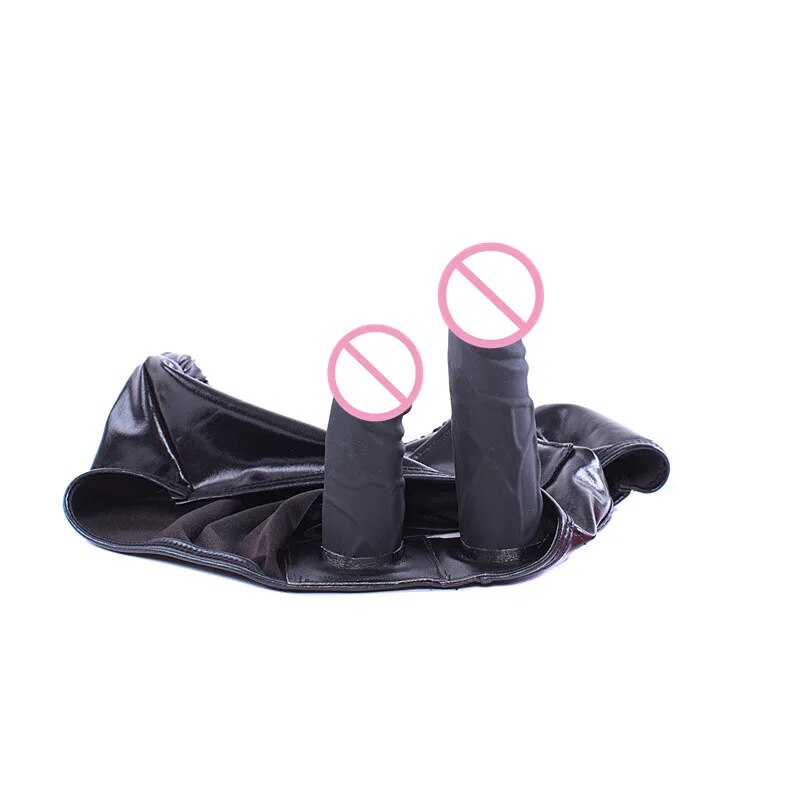 Dương vật giả gắn quần lót da PU cao cấp sextoy les chơi đồ sâu