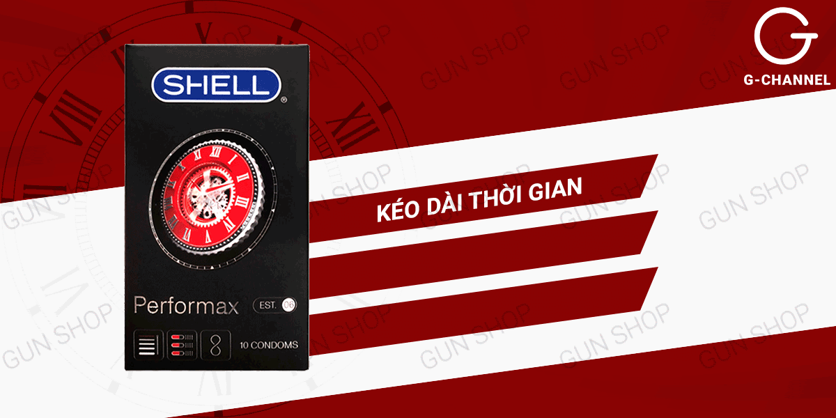 Giá sỉ Bao cao su Shell Performax 6 in 1 - Kéo dài thời gian - Hộp 10 cái  hàng mới về