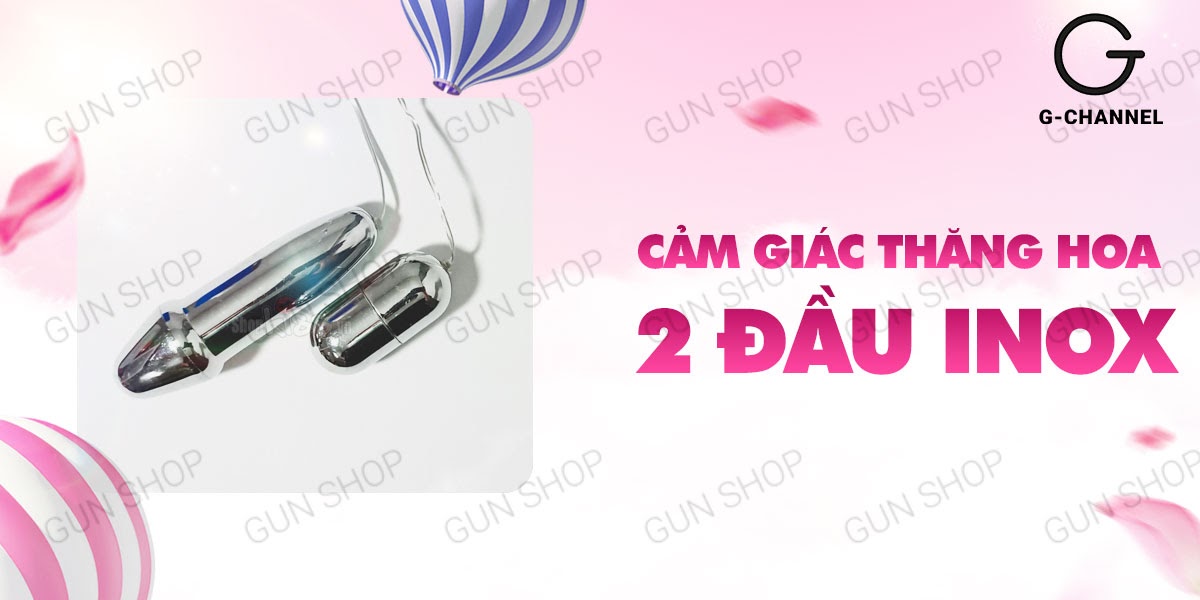 Shop bán Trứng rung tình yêu inox 2 đầu cao cấp - Baile Double Bullets Hot  cao cấp