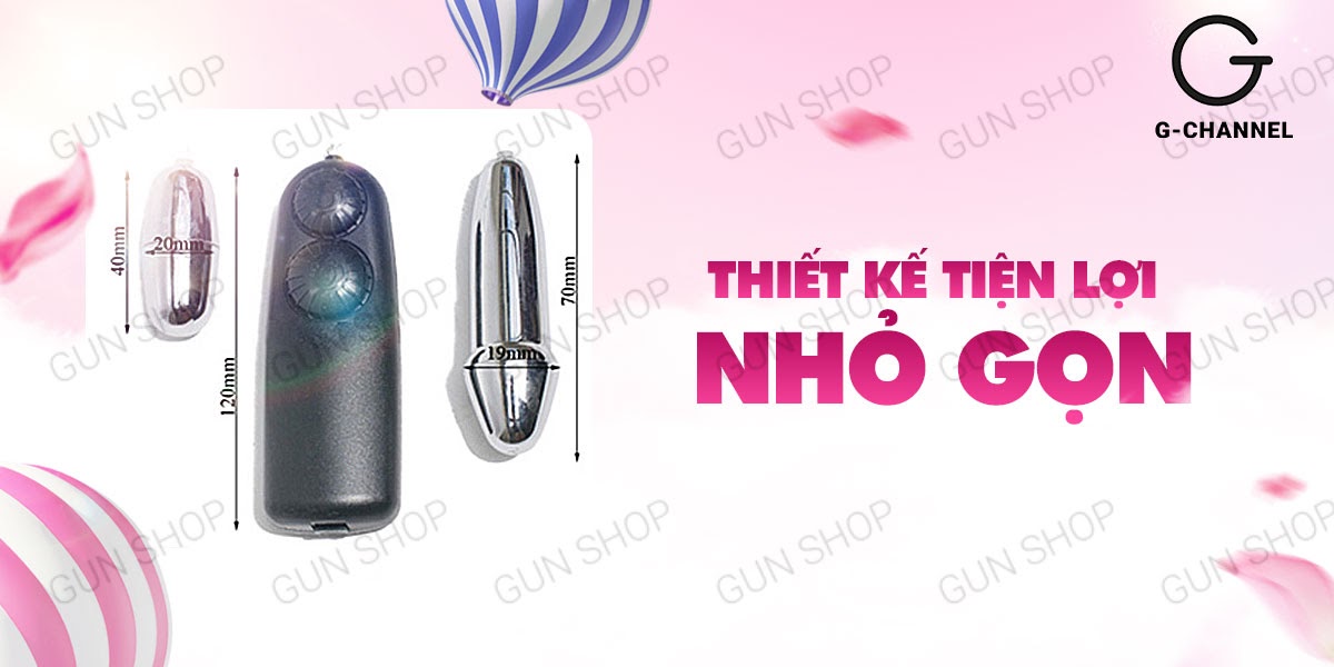 Shop bán Trứng rung tình yêu inox 2 đầu cao cấp - Baile Double Bullets Hot  cao cấp