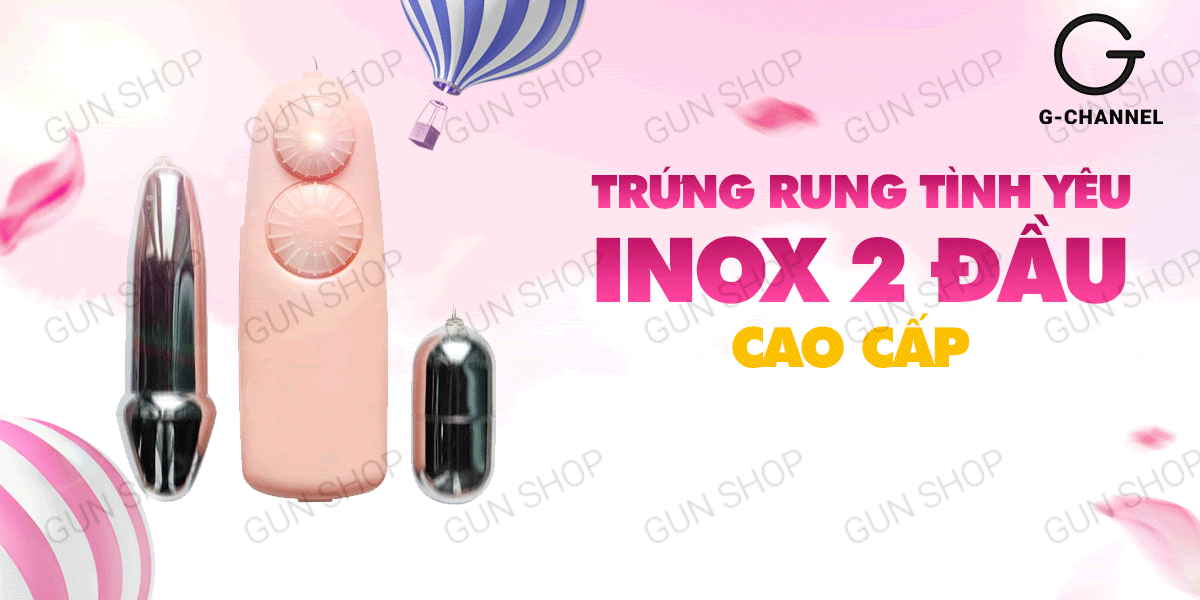 Shop bán Trứng rung tình yêu inox 2 đầu cao cấp - Baile Double Bullets Hot  cao cấp