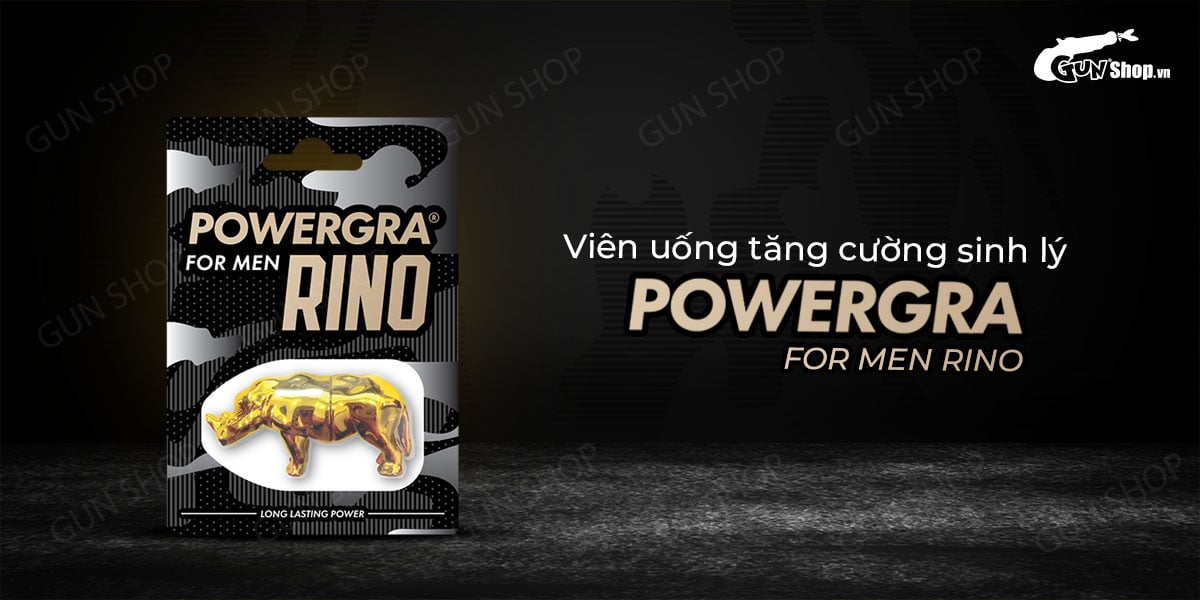 Kho sỉ Viên uống phục hồi sinh lý kéo dài thời gian Powergra For Men Rino - Vỉ 1 viên  giá sỉ