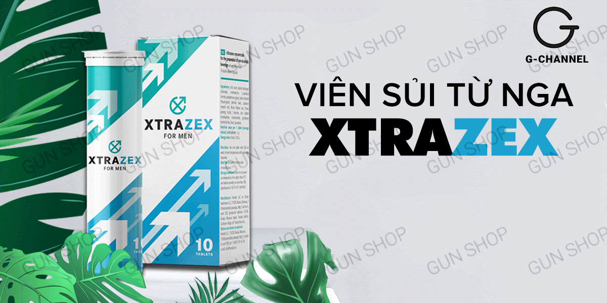 Bỏ sỉ Viên sủi hỗ trợ cương dương tăng cường sinh lý Xtrazex - Hộp 10 viên  loại tốt