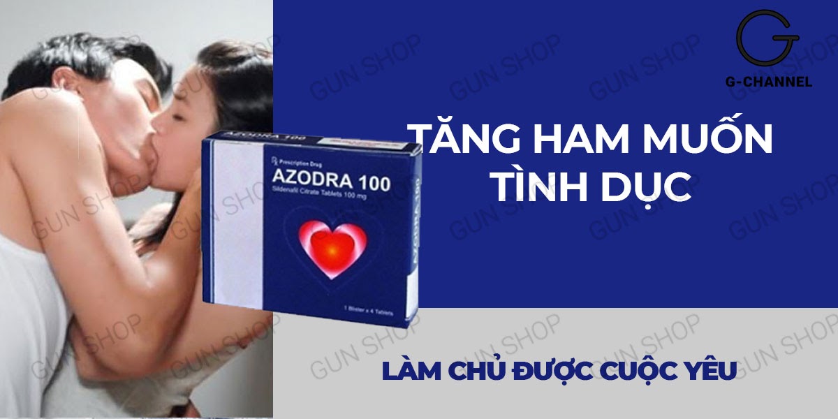 Sỉ Azodra 50mg viên uống hỗ trợ cương dương kéo dài thời gian tăng cường sinh lý - Hộp 4 viên chính hãng