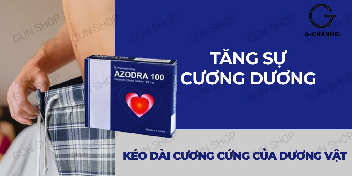 Sỉ Azodra 50mg viên uống hỗ trợ cương dương kéo dài thời gian tăng cường sinh lý - Hộp 4 viên chính hãng