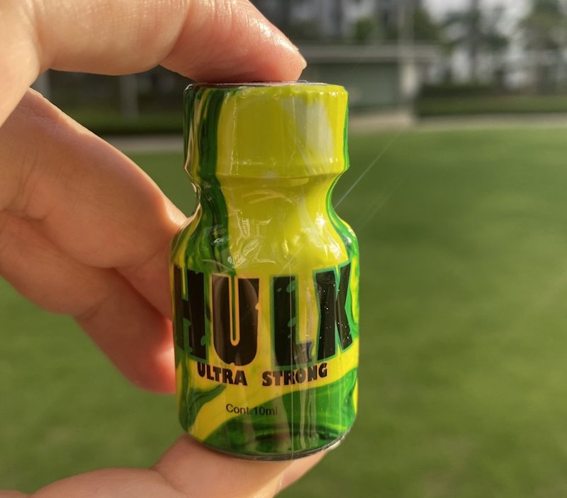 Popper Hulk 10ml chính hãng Mỹ USA PWD chai hít dành cho Top Bot poppers