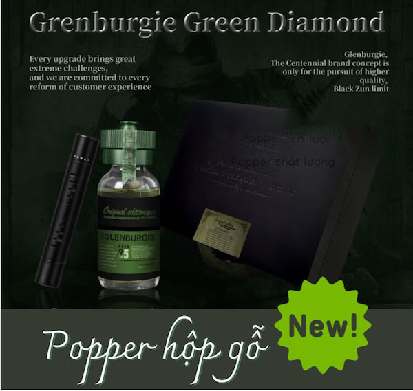 Đánh giá Popper Hộp Gỗ Glenburgie Green Diamond 30ml Aged 95 mẫu mới loại mạnh giá tốt
