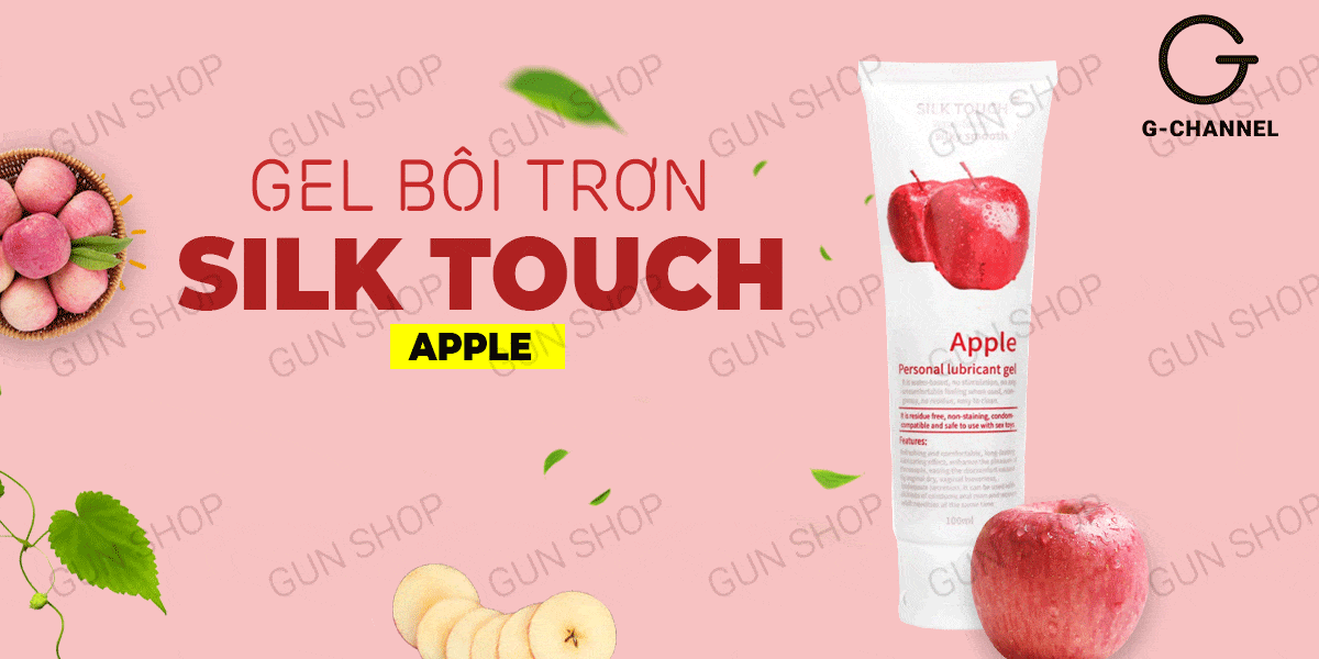  Bỏ sỉ Gel bôi trơn hương táo - Silk Touch - Chai 100ml nhập khẩu