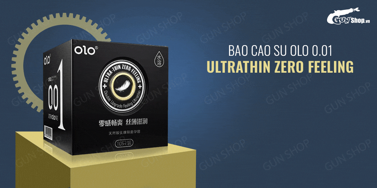  Shop bán Bao cao su OLO 0.01 Ultrathin Zero Feeling - Siêu mỏng gai hương vani - Hộp 10 cái giá tốt