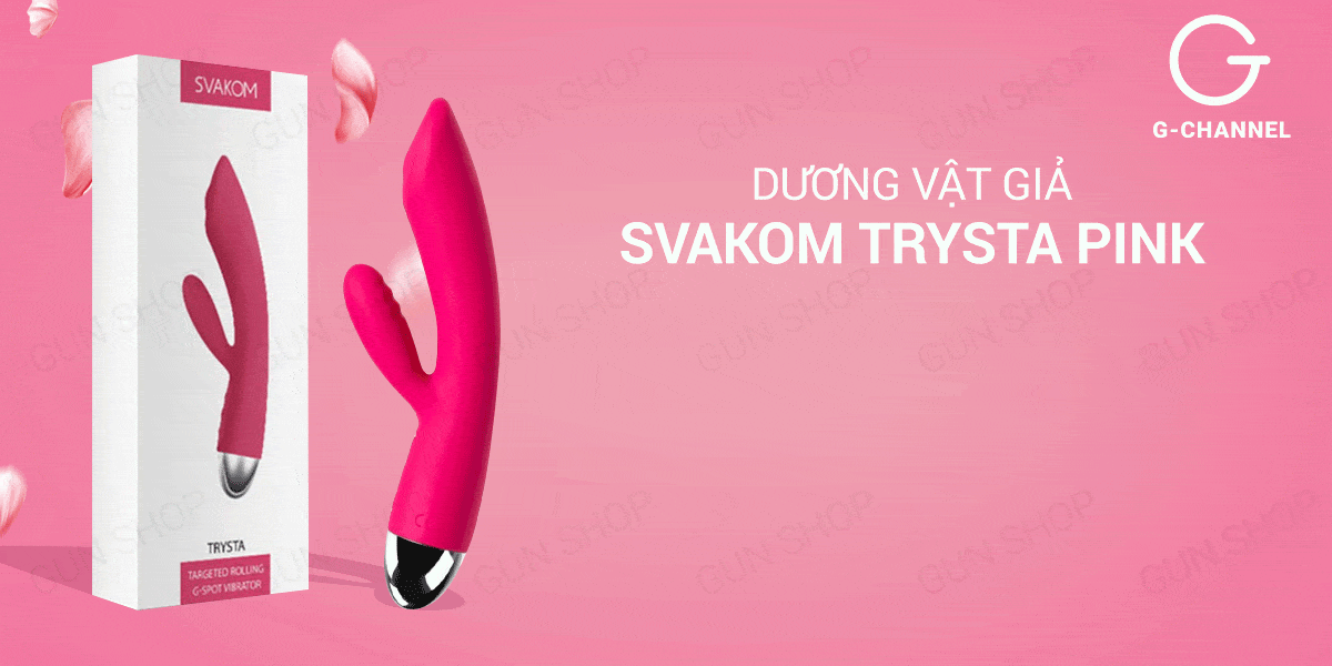  Nơi bán Dương vật giả cao cấp 35 tần số rung dùng sạc - Svakom Trysta Pink hàng xách tay