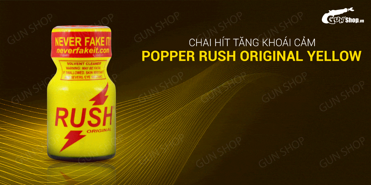  Thông tin Chai hít tăng khoái cảm Popper Rush Original Yellow - Chai 10ml hàng xách tay