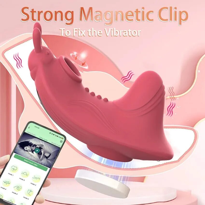 Vibrator Mini dapat dipakai untuk wanita aplikasi pengisap klitoris Bluetooth pengendali jarak jauh Vibro pada celana seksi mainan seks dewasa Stimulator| |   