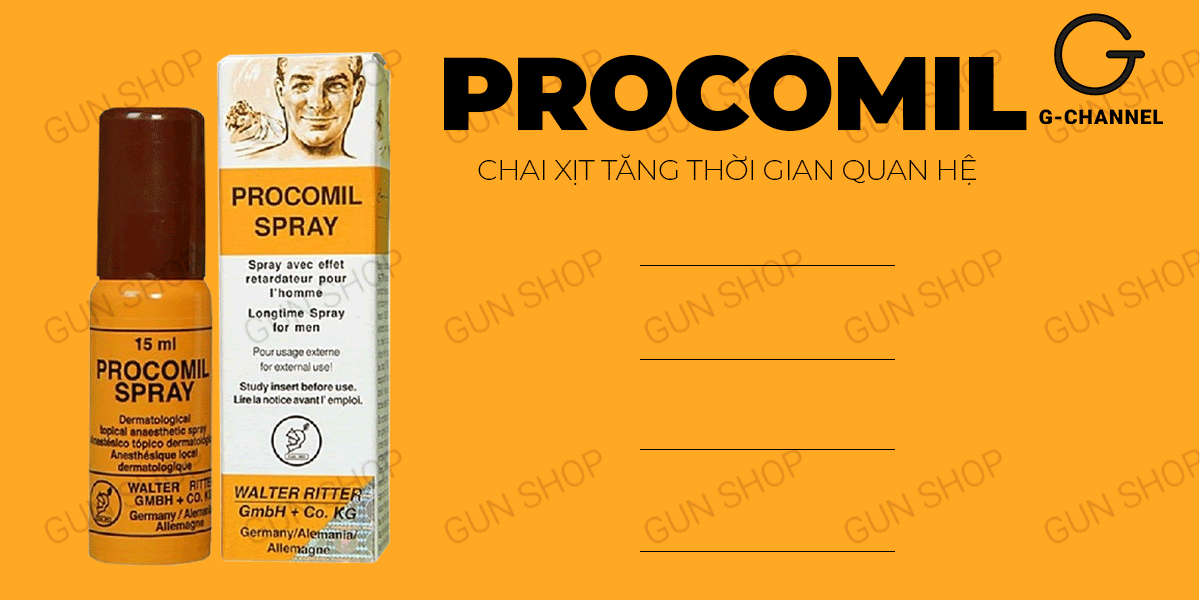  So sánh Chai xịt Đức Procomil - Kéo dài thời gian - Chai 15ml giá tốt