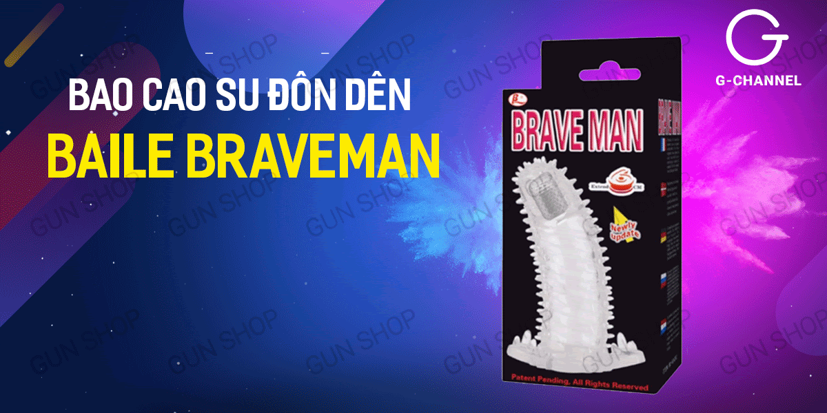  Đánh giá Bao cao su đôn dên tăng kích thước rung phần đầu dương vật Baile Braveman giá sỉ