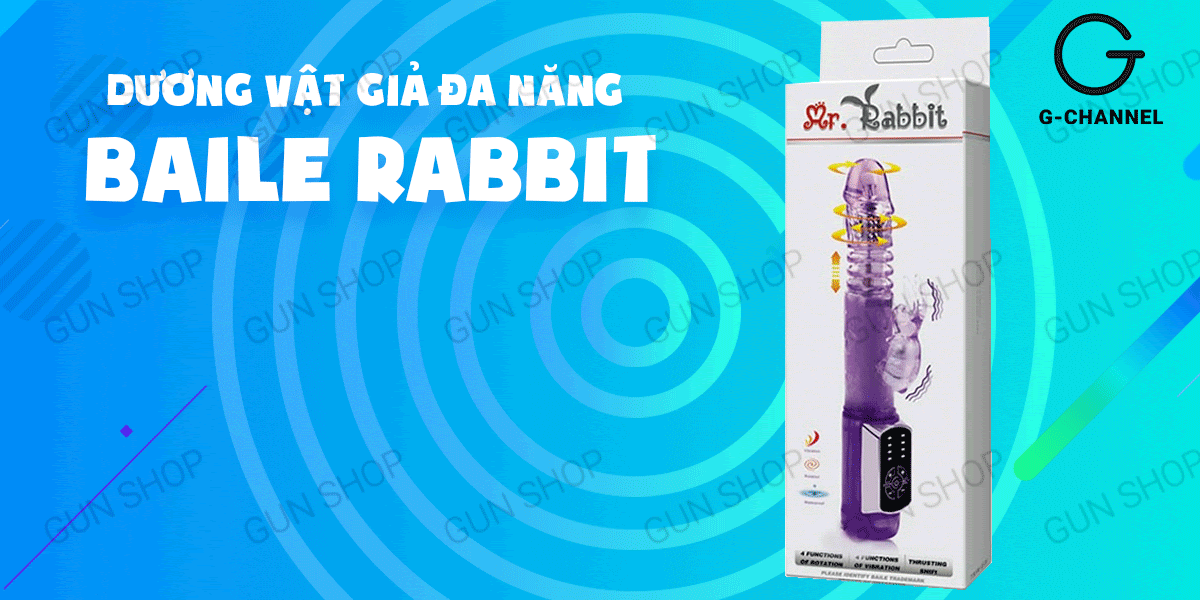  Bỏ sỉ Dương vật giả đa năng rung ngoáy 4 chế độ dùng pin - Baile Rabbit giá tốt