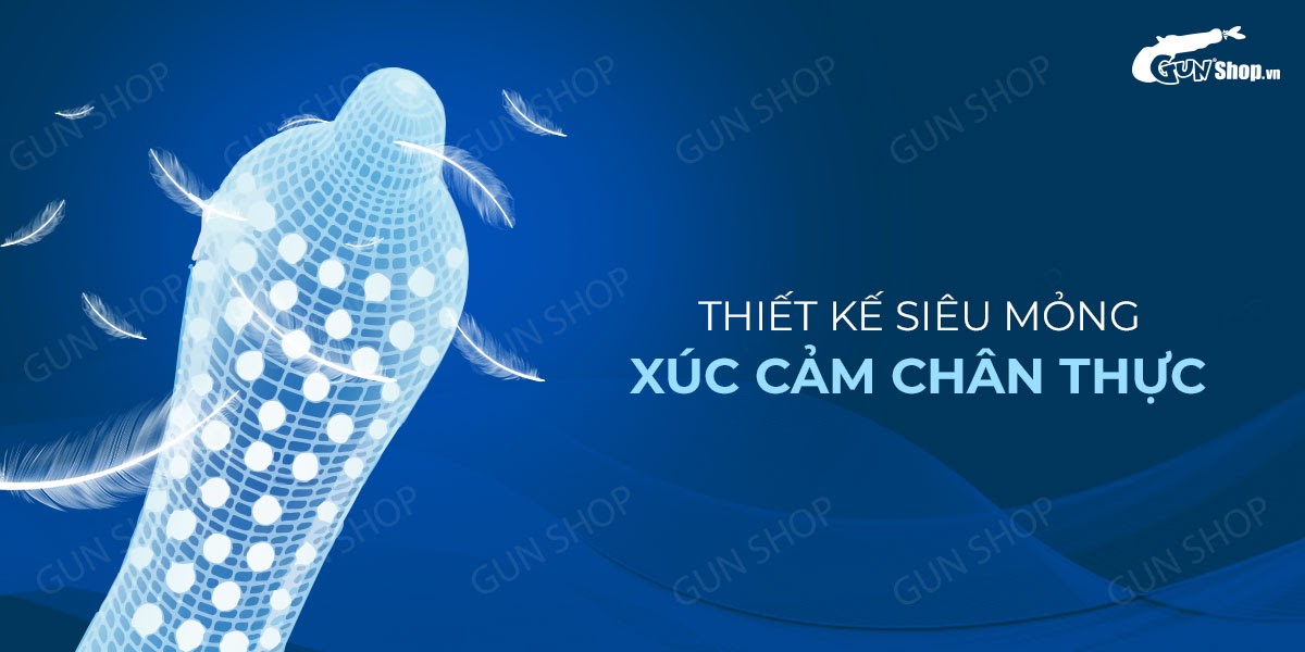 Bao Cao Su Muaisi Xanh Dương Nhiều Gai Gel Kích Thích Hộp 10