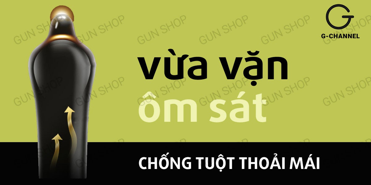 Kimono Vàng siêu mỏng 0.02mm hộp 12 cái bảo vệ tối ưu