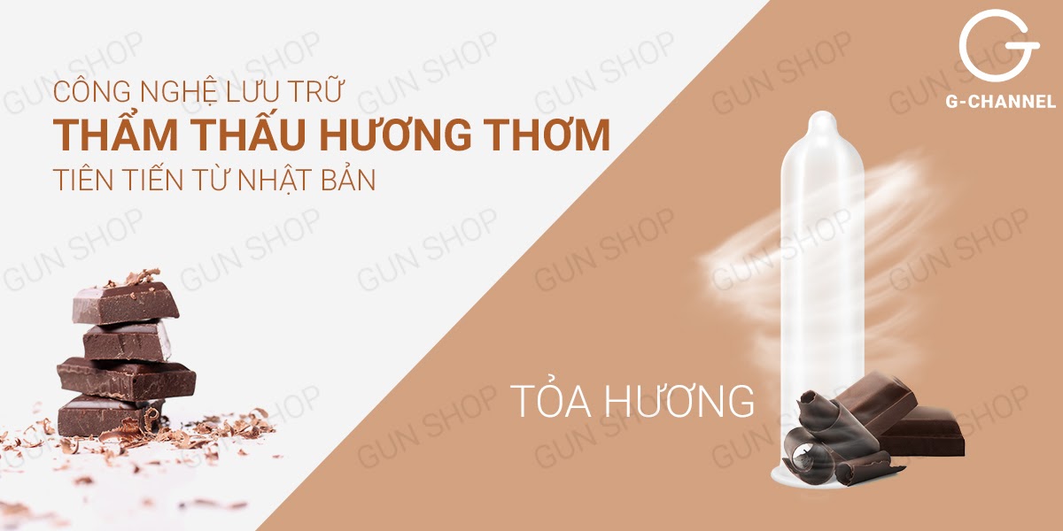 Bao cao su Nakanishi siêu mỏng 0.03mm hương socola hộp 4 cái