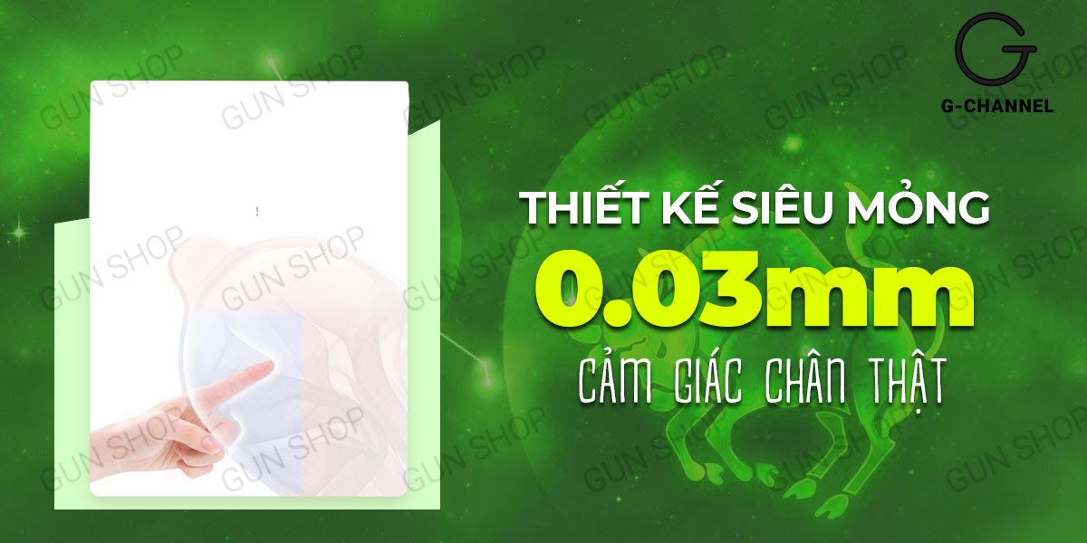 Bao Cao Su Ropockon Kim Ngưu 0.03mm Hương Dâu Tây - Hộp 12 Cái