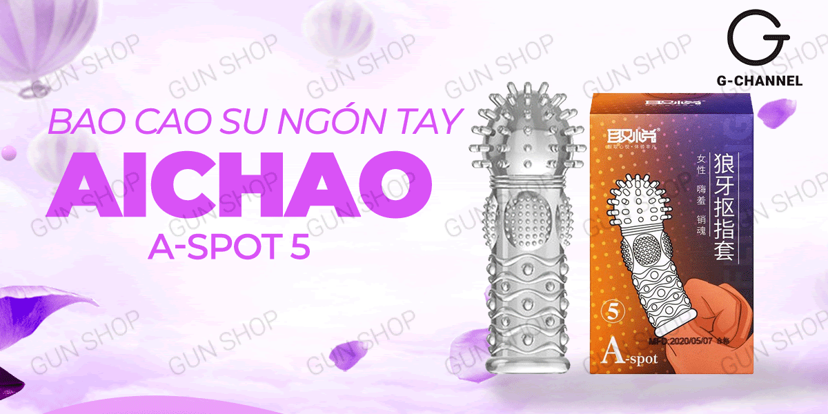 Bán Bao cao su ngón tay Aichao A-spot 5 - Gai nổi lớn - Hộp 1 cái tốt nhất