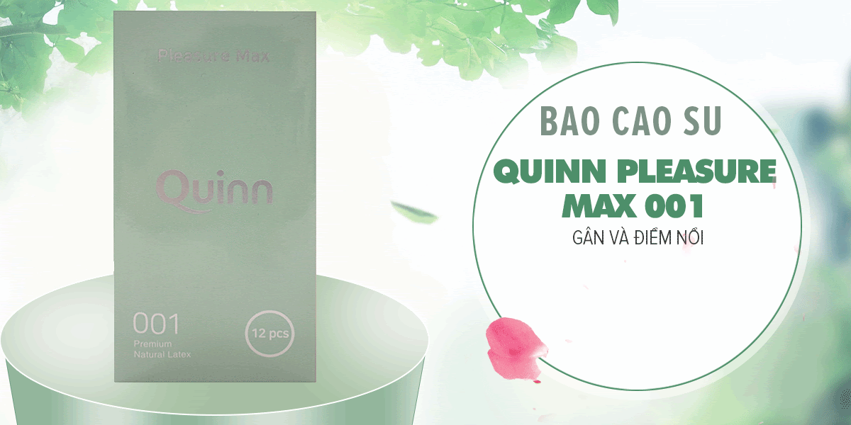  Mua Bao cao su Quinn Pleasure Max - Gân và điểm nổi - Hộp 12 cái nhập khẩu