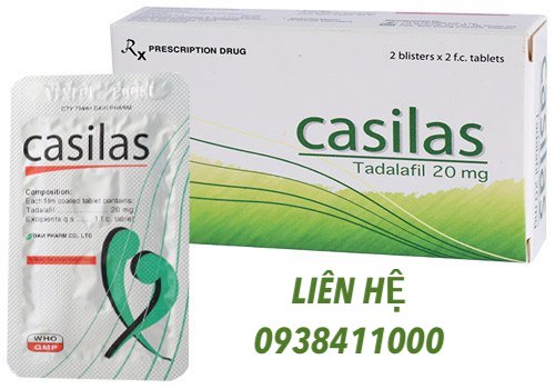  Sỉ Viên uống Casilas 20mg trị rối loạn cương dương kéo dài thời gian quan hệ thuốc trị xuất tinh sớm hàng xách tay