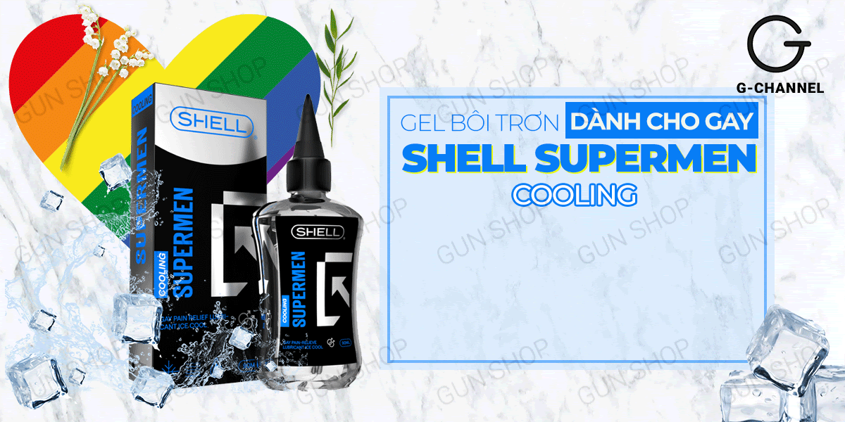  Bán Gel bôi trơn hậu môn mát lạnh - Shell Supermen Cooling - Chai 90ml giá tốt
