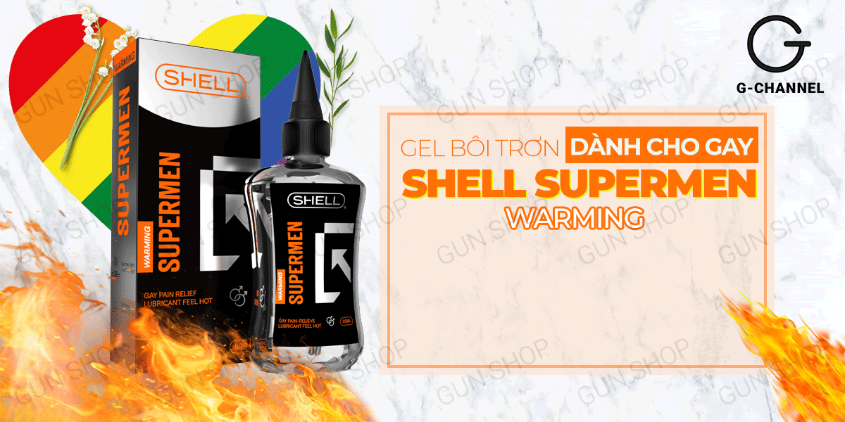  Phân phối Gel bôi trơn hậu môn nóng ấm - Shell Supermen Warming - Chai 90ml tốt nhất