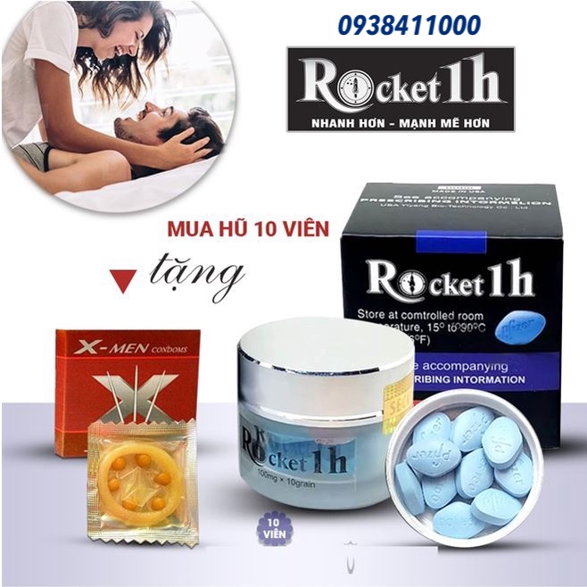 Bỏ sỉ Rocket 1h Mỹ chính hãng viên uống cường dương kéo dài thời gian chống xuất tinh Nam giới giá rẻ