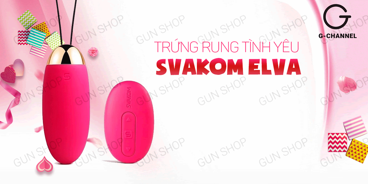  Phân phối Trứng rung điều khiển từ xa nhiều chế độ rung mạnh sạc điện - Svacom Elva hàng xách tay